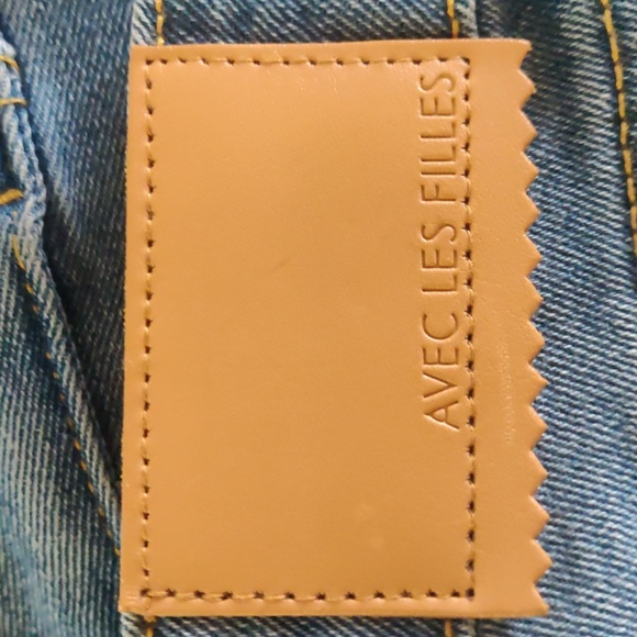 Anthropologie Avec Les Filles cropped high-waisted jeans Straight raw hem. - Picture 8 of 14